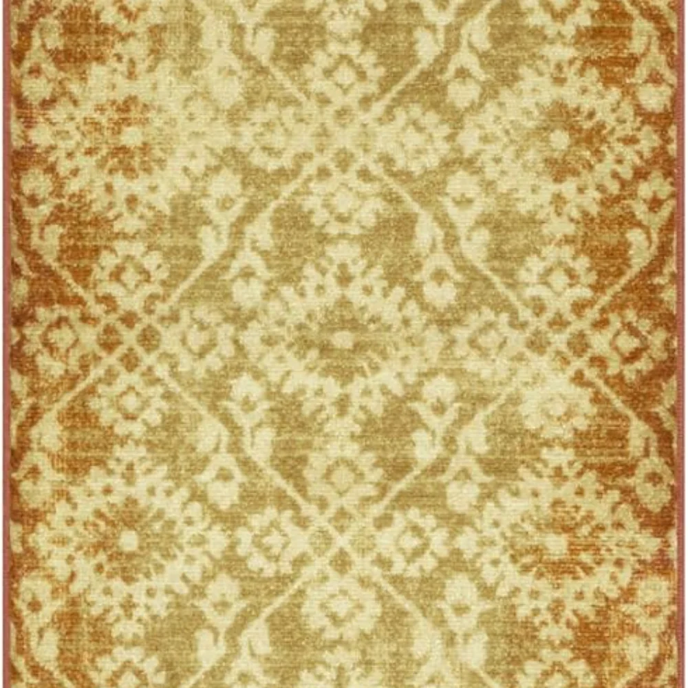 Arden Vintage Distressed Runner, 2' x 6', Gold