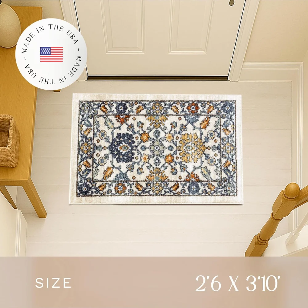 Benton Oriental Accent Rug, 2'6" x 3'10", Beige, view 2