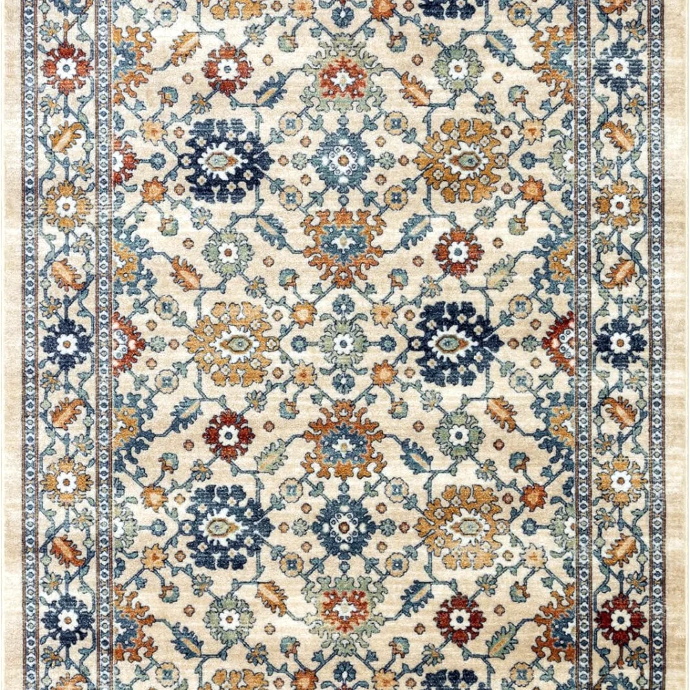 Benton Oriental Area Rug, 4'9" x 7', Beige