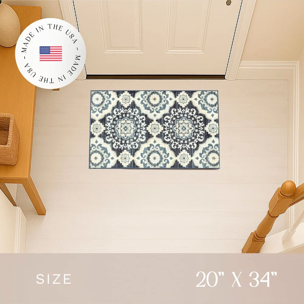 Camilla Medallion Accent Rug, 1'8" x 2'10", Cream, view 3