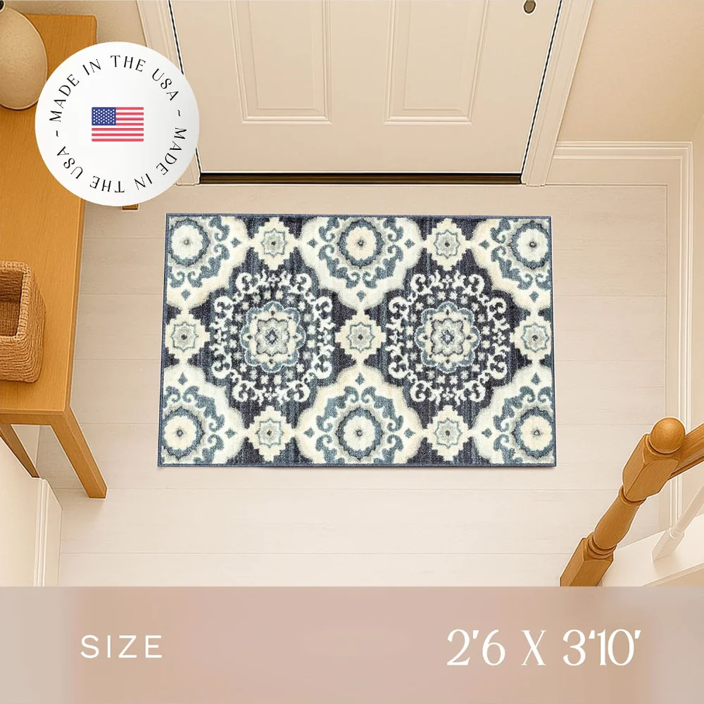 Camilla Medallion Accent Rug, 2'6" x 3'10", Cream, view 2