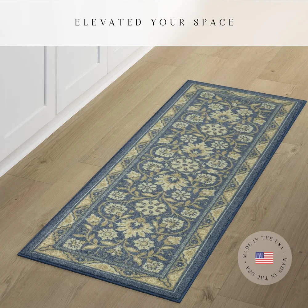 Florence Runner, 2' x 6', Blue, view 3