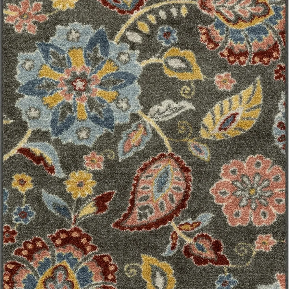 Gardena Floral Accent Rug, 2'6" x 3'10", Grey