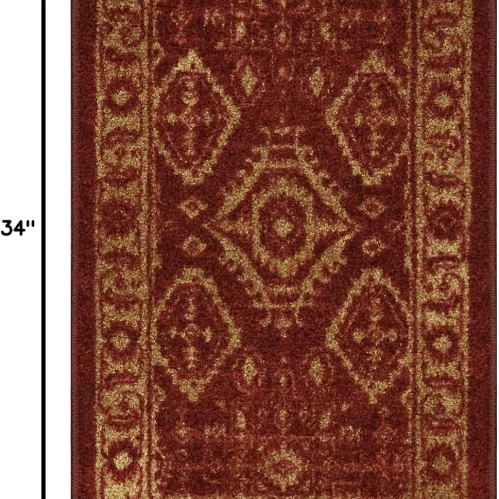 Georgina Traditional Accent Rug, 1'8" x 2'10", Red, view 3