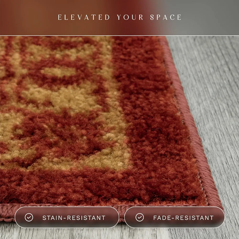 Georgina Traditional Accent Rug, 1'8" x 2'10", Red, view 5