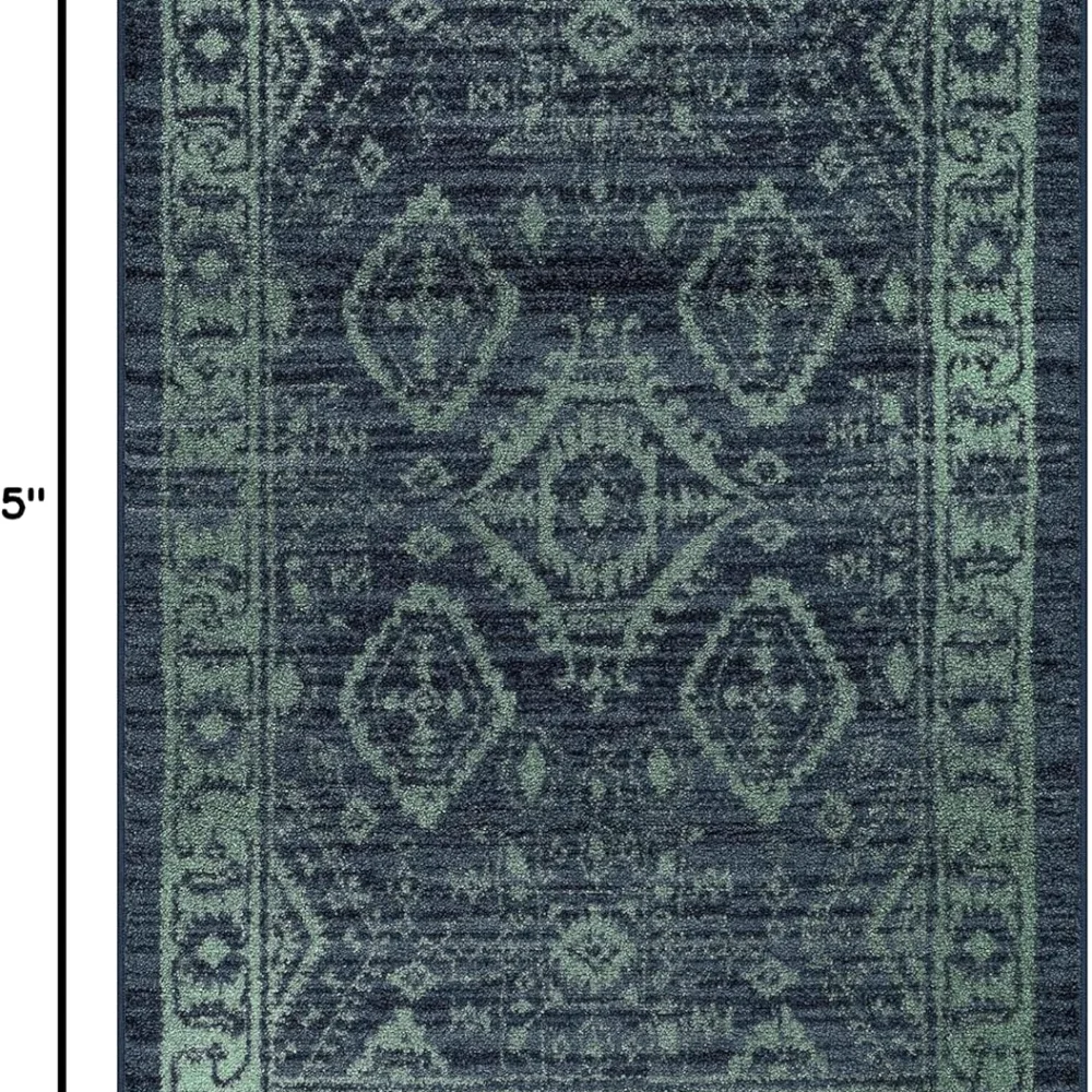 Georgina Traditional Accent Rug, 3'4" x 5', Navy, view 2