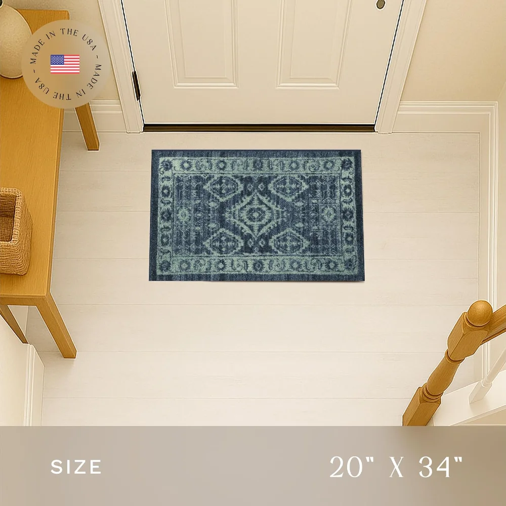 Georgina Traditional Area Rug, 4'9" x 7', Navy, view 2
