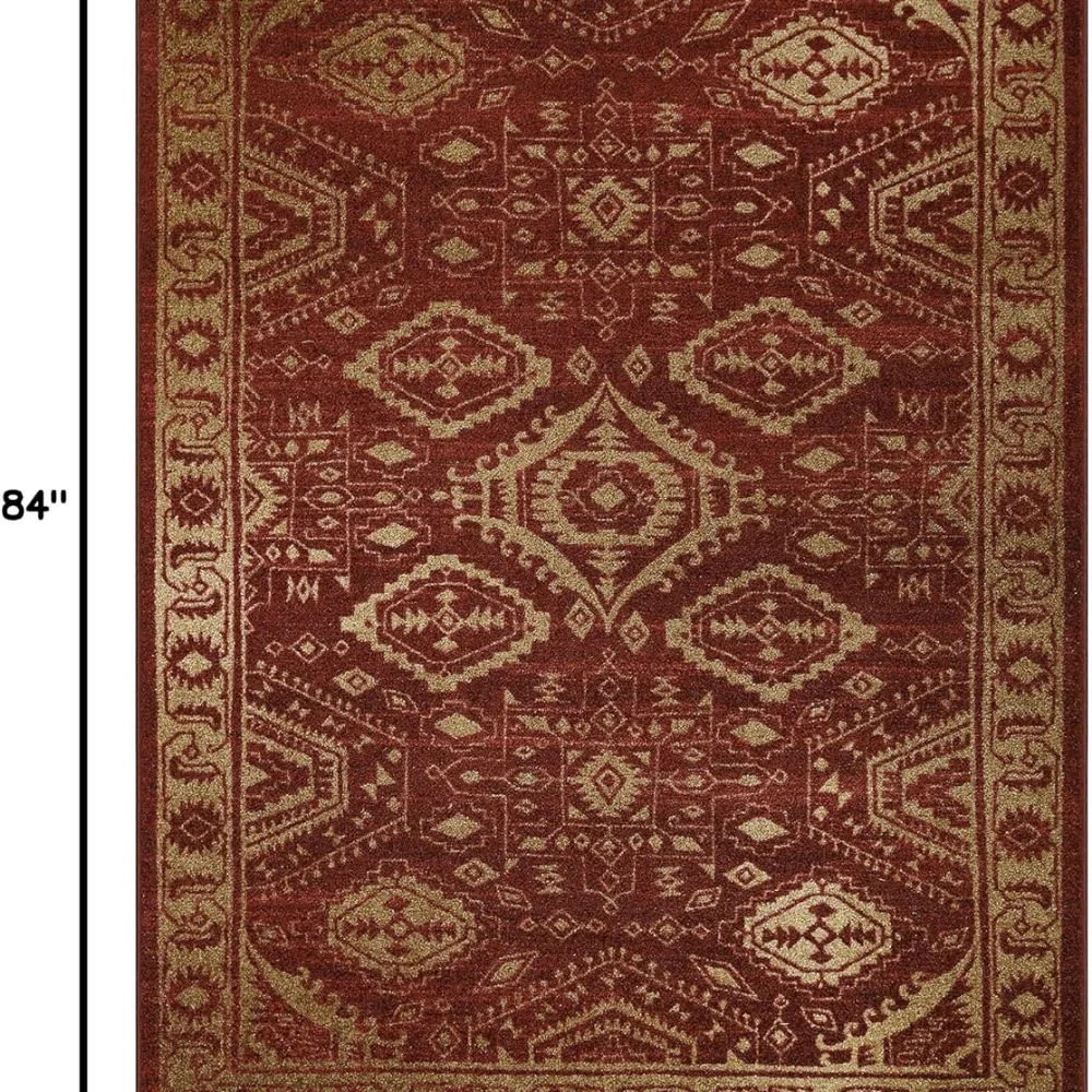 Georgina Traditional Area Rug, 4'9" x 7', Red, view 2