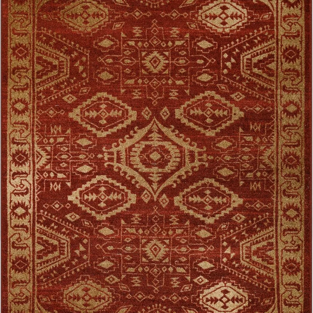 Georgina Traditional Area Rug, 4'9" x 7', Red