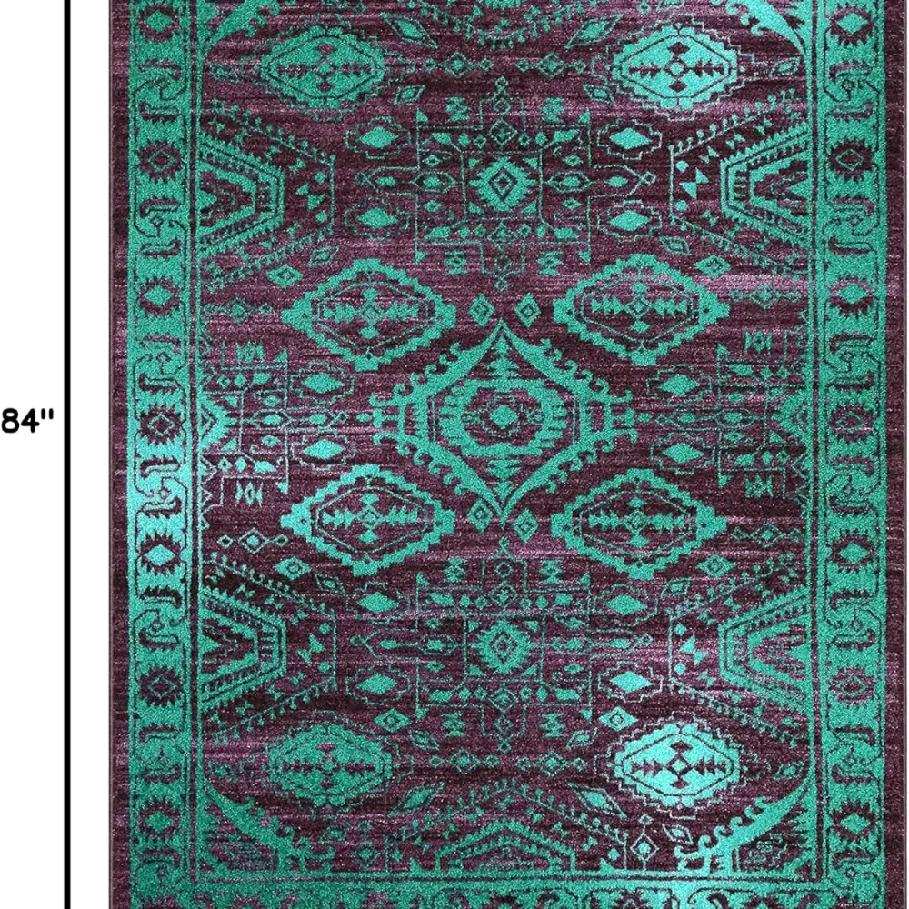 Georgina Traditional Area Rug, 4'9" x 7', Wineberry, view 2