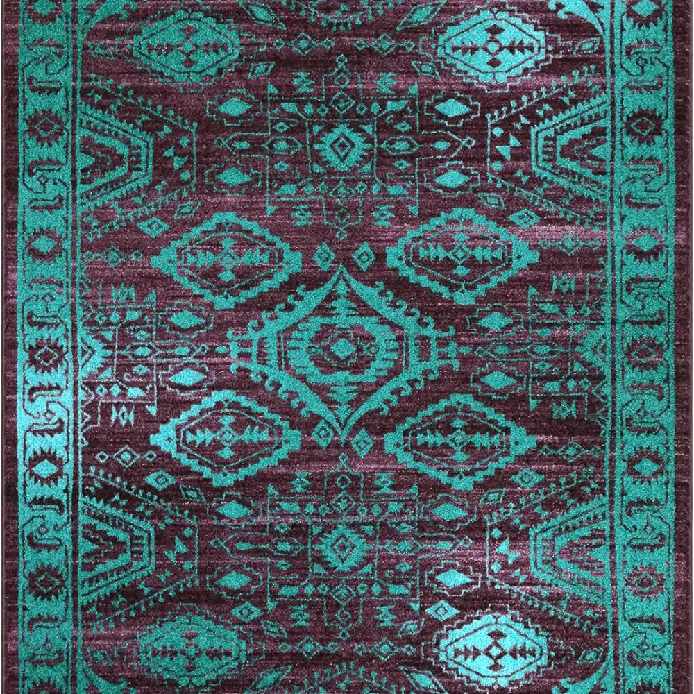 Georgina Traditional Area Rug, 4'9" x 7', Wineberry