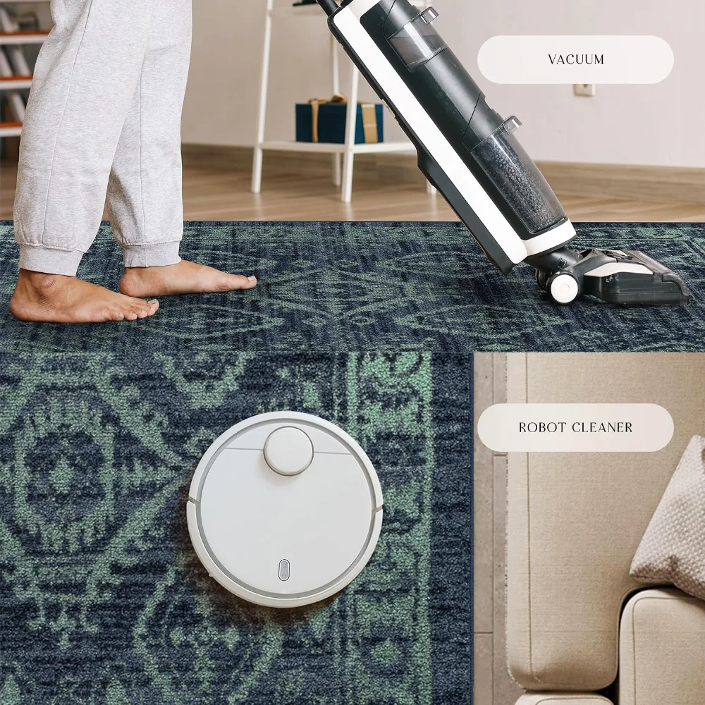 Georgina Traditional Runner, 1'8" x 5', Navy, view 7