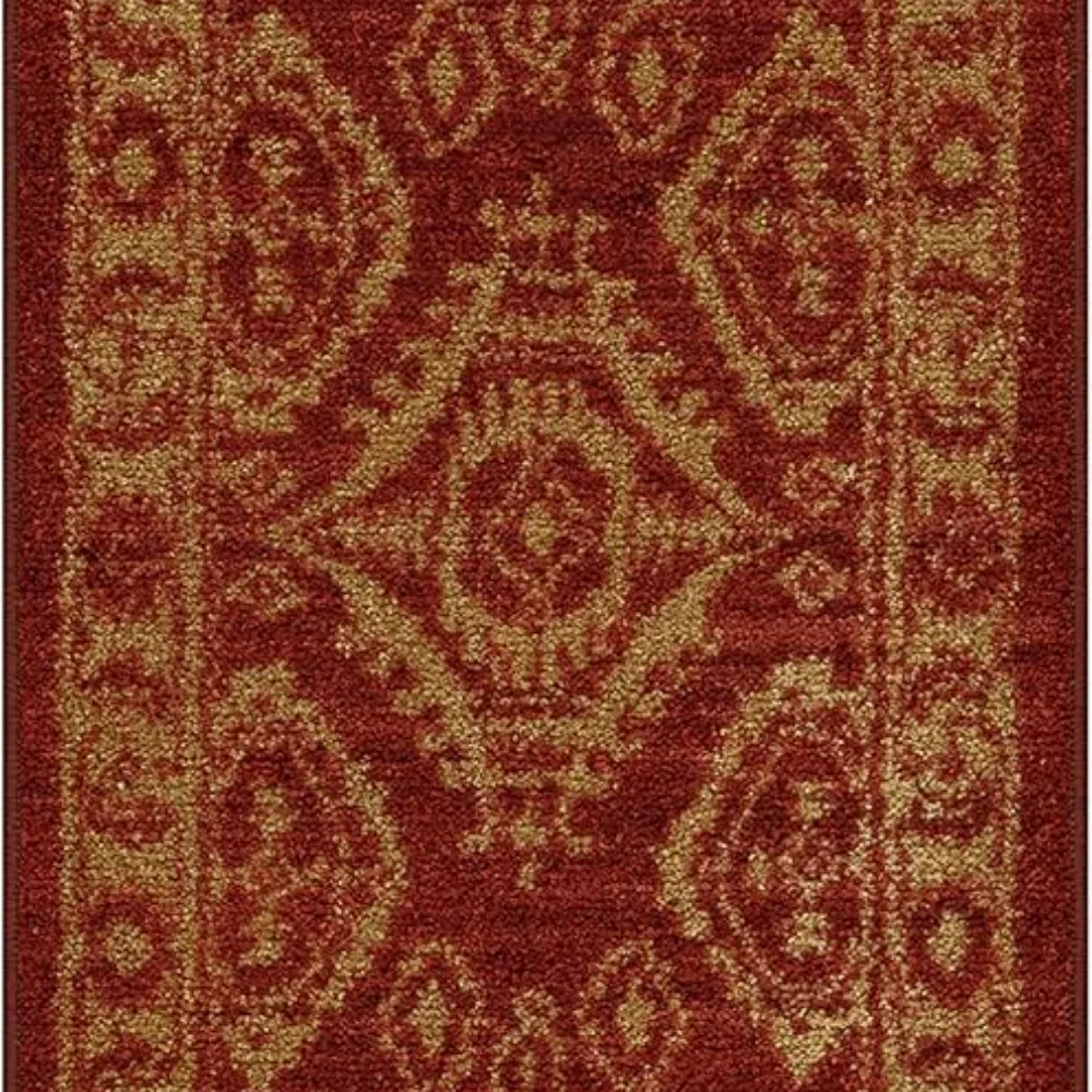 Georgina Traditional Runner, 2' x 6', Red