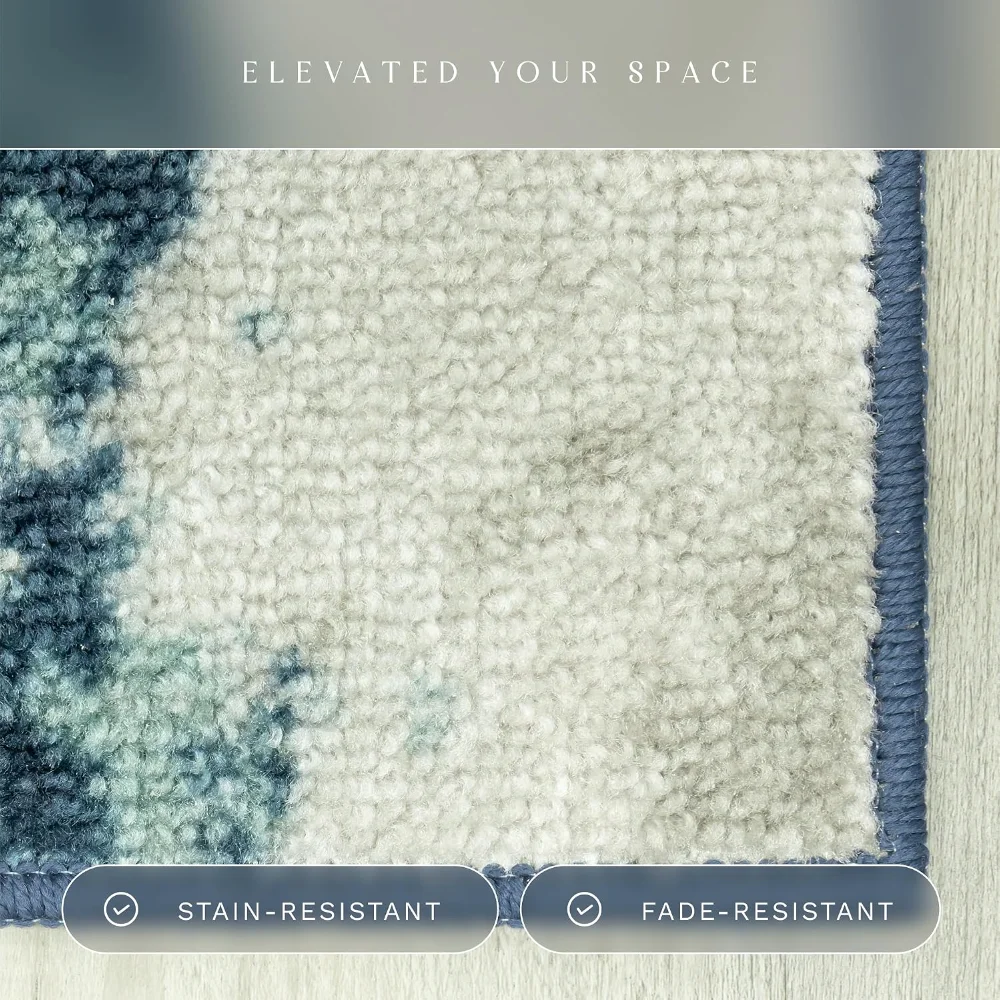 Horizon Modern Abstract Accent Rug, 1'8" x 2'10", Arctic Blue, view 5