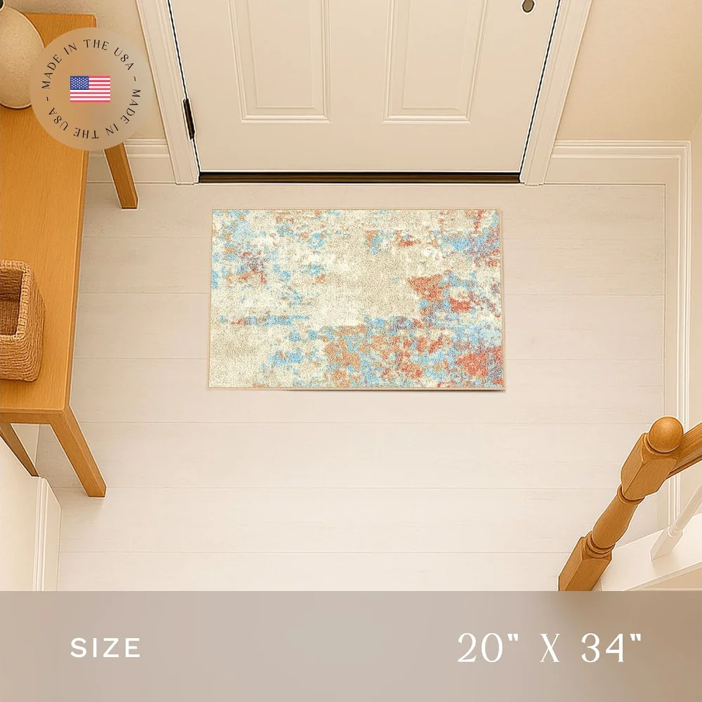 Horizon Modern Abstract Accent Rug, 1'8" x 2'10", Desert Sand, view 2