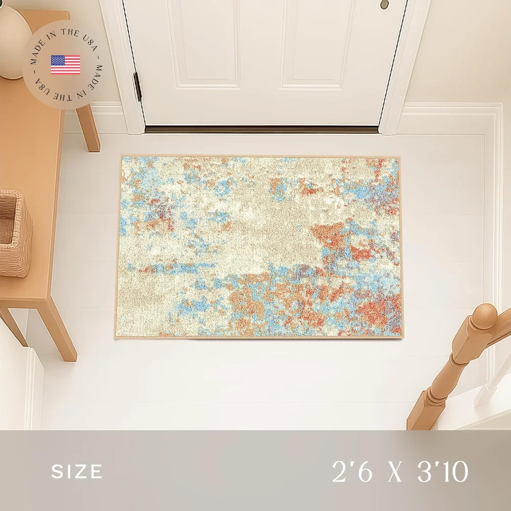 Horizon Modern Abstract Accent Rug, 2'6" x 3'10", Desert Sand, view 2