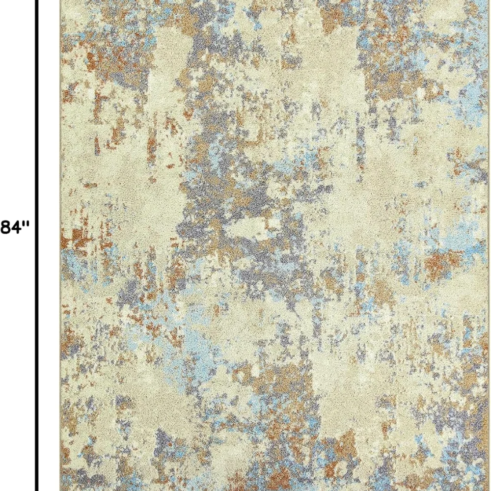 Horizon Modern Abstract Pet Mat, 4'9" x 7', Desert Sand, view 2