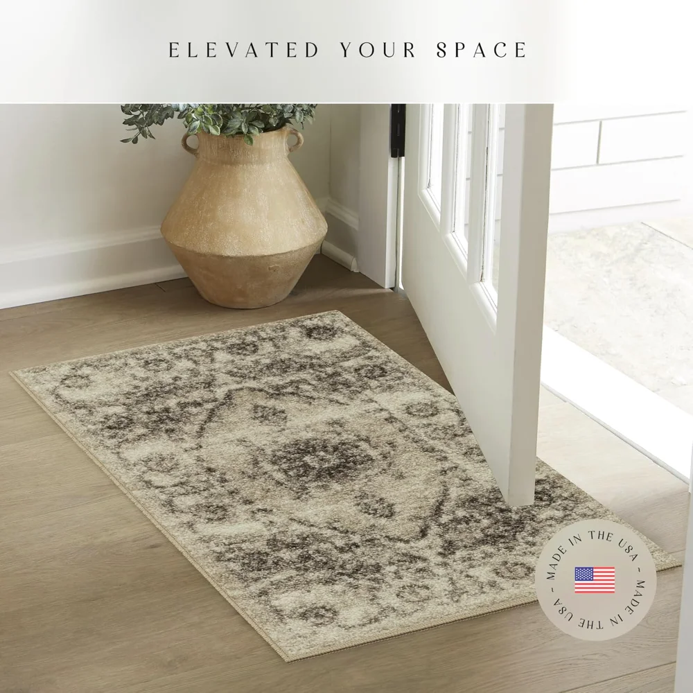 Lexington Farmhouse Accent Rug, 1'8" x 2'10", Taupe, view 4