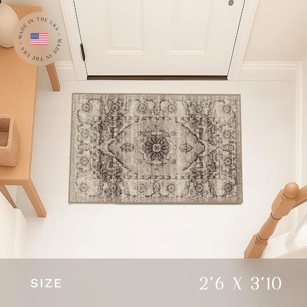 Lexington Farmhouse Accent Rug, 2'6" x 3'10", Taupe, view 2