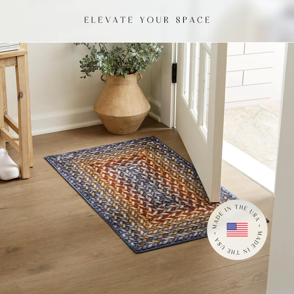 Marion Bohemian Braided-Style Print Accent Rug, 1'8" x 2'10", Multi Color, view 4
