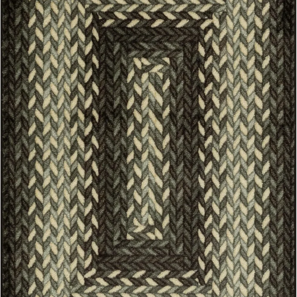 Marion Bohemian Braided-Style Print Accent Rug, 2'6" x 3'10", Black