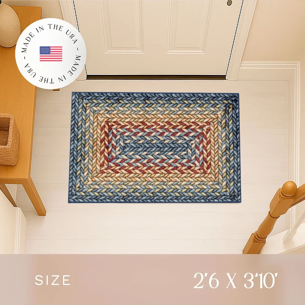 Marion Bohemian Braided-Style Print Accent Rug, 2'6" x 3'10", Multi Color, view 2