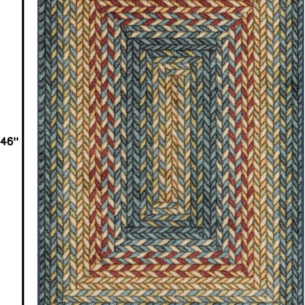 Marion Bohemian Braided-Style Print Accent Rug, 2'6" x 3'10", Multi Color, view 3