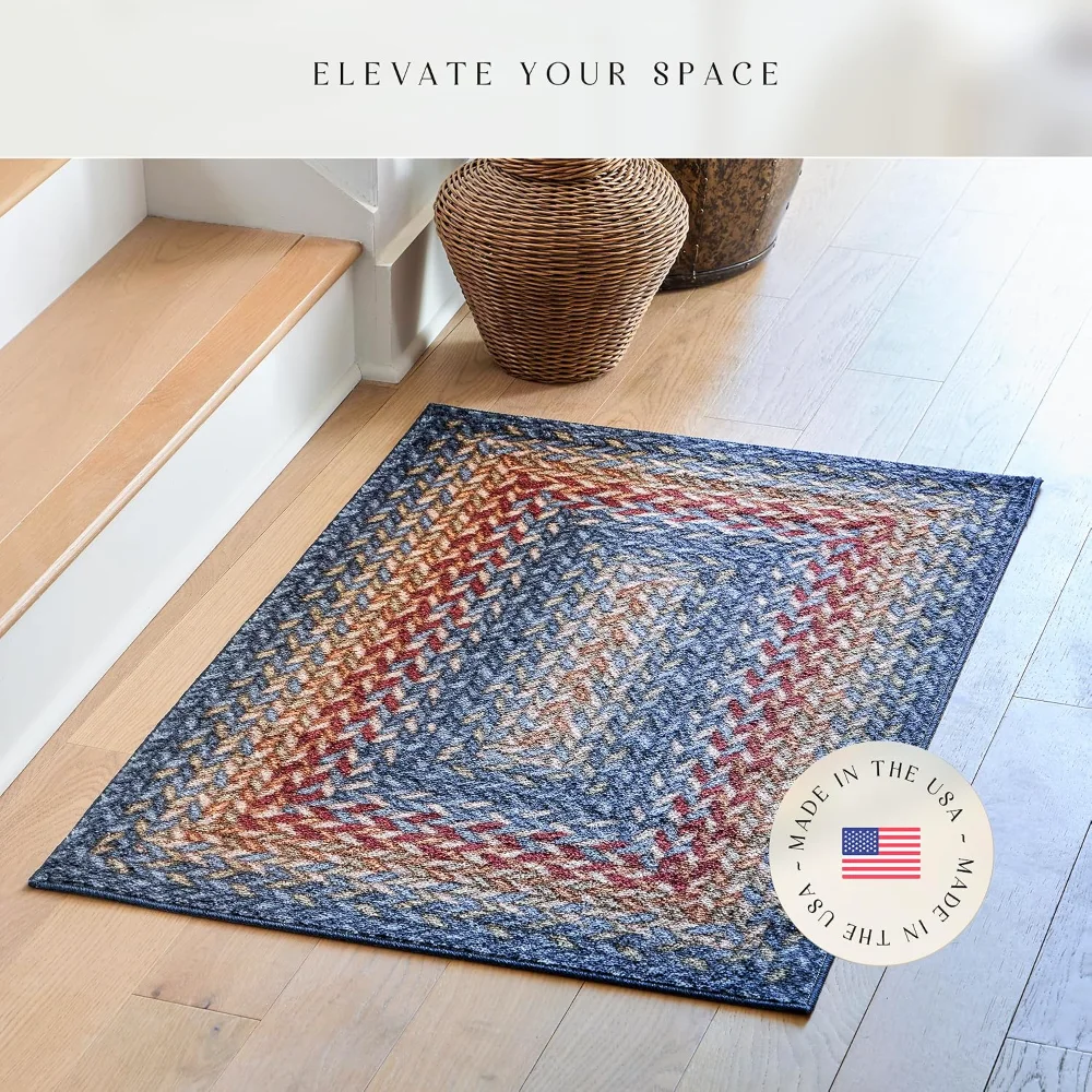 Marion Bohemian Braided-Style Print Accent Rug, 2'6" x 3'10", Multi Color, view 4