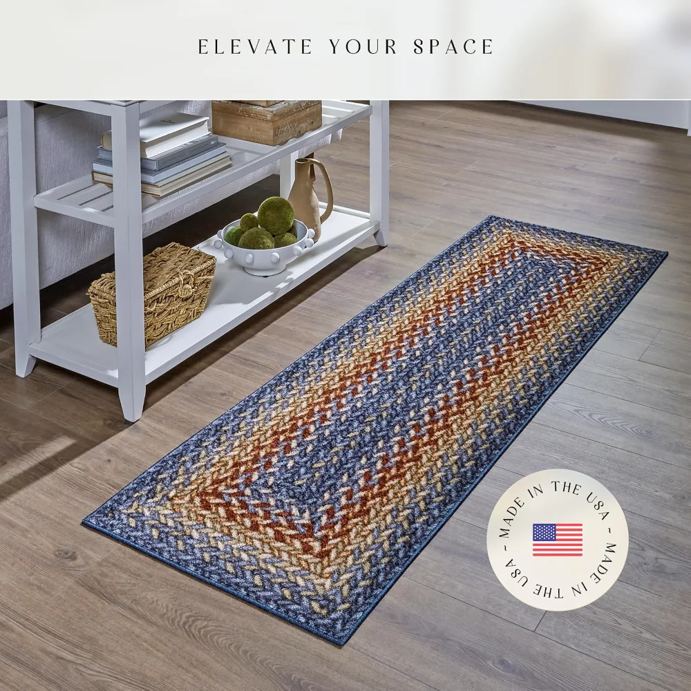Marion Bohemian Braided-Style Print Runner, 2' x 6', Multi Color, view 3