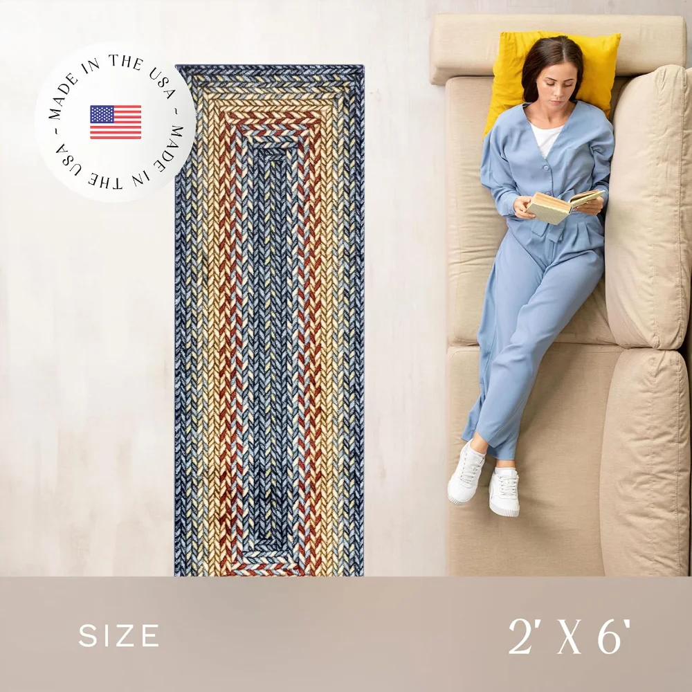 Marion Bohemian Braided-Style Print Runner, 2' x 6', Multi Color, view 4