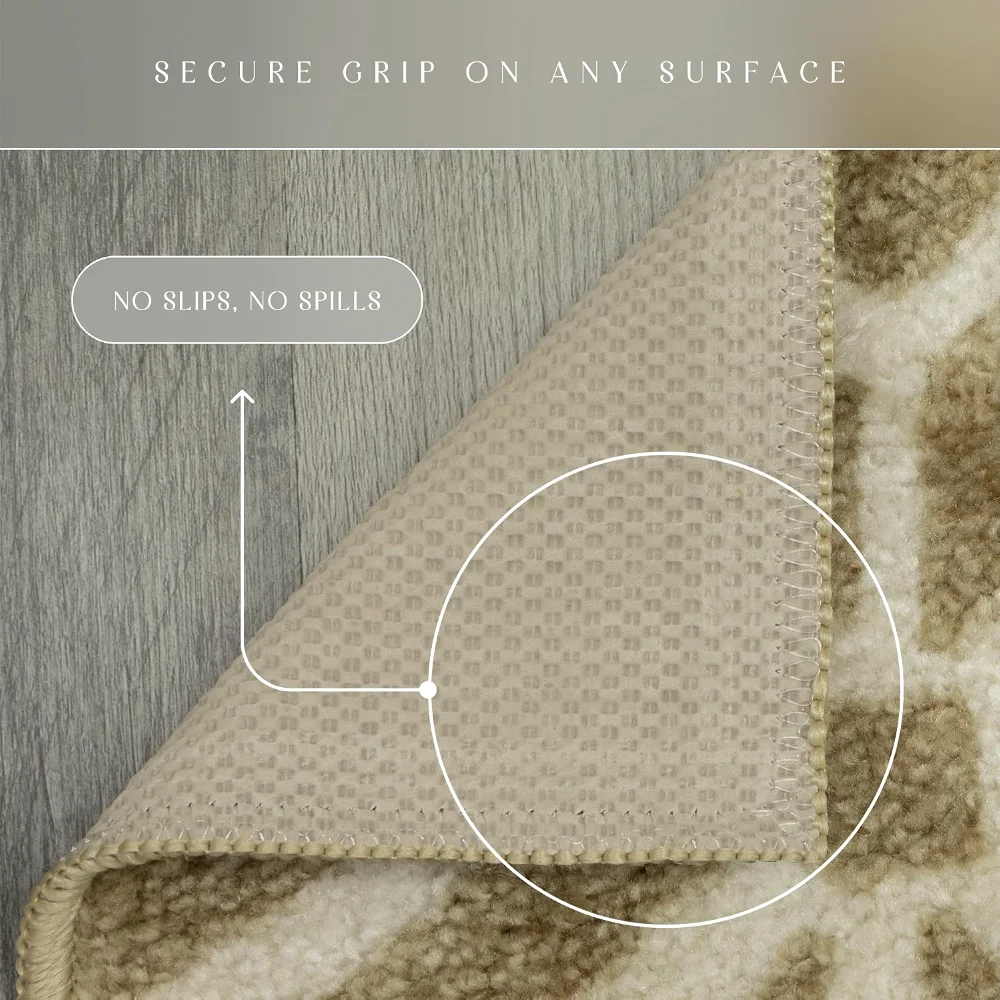 Moderna Geometric Accent Rug, 34" x 20", Beige, view 5