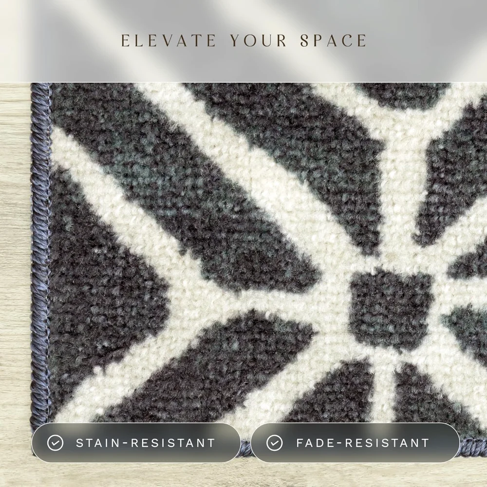 Moderna Geometric Accent Rug, 34" x 20", Dark Blue, view 5