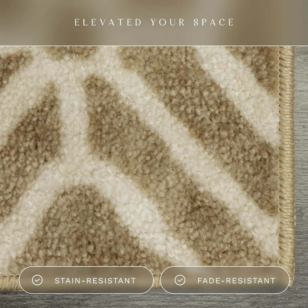 Moderna Geometric Accent Rug, 46" x 30", Beige, view 4