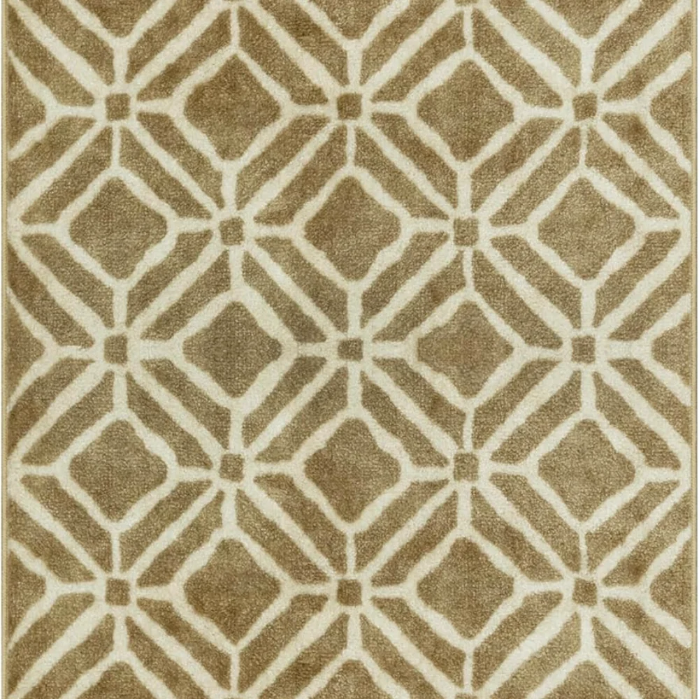 Moderna Geometric Accent Rug, 46" x 30", Beige