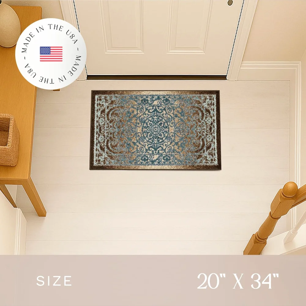 Pelham Vintage Medallion Accent Rug, 1'8" x 2'10", Blue, view 4