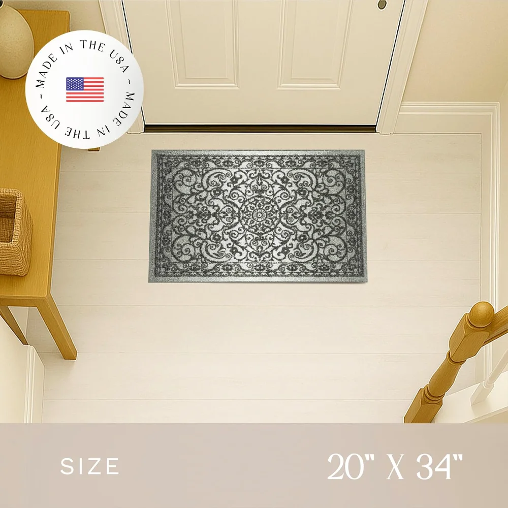 Pelham Vintage Medallion Accent Rug, 1'8" x 2'10", Grey, view 2