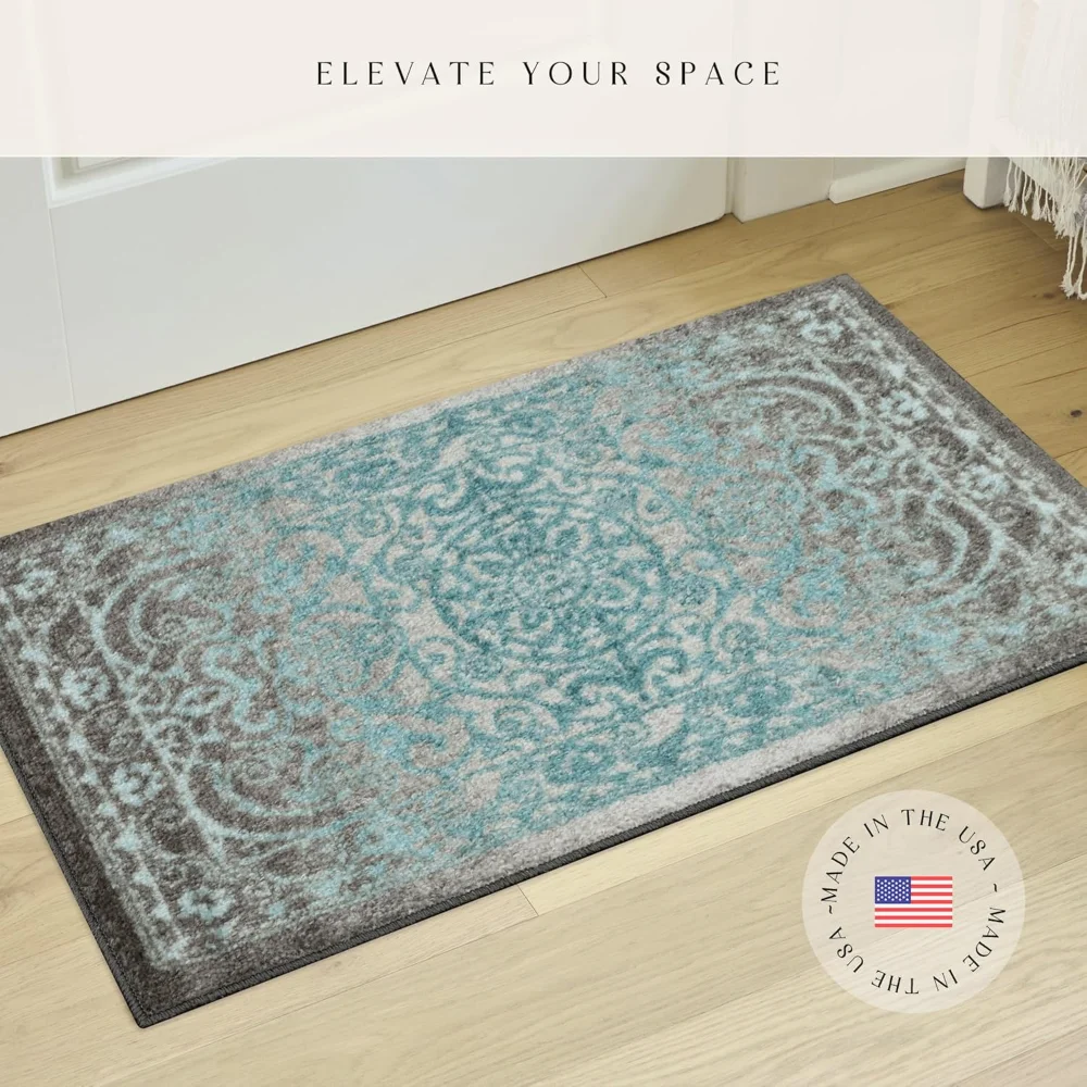 Pelham Vintage Medallion Accent Rug, 1'8" x 2'10", Grey, view 3