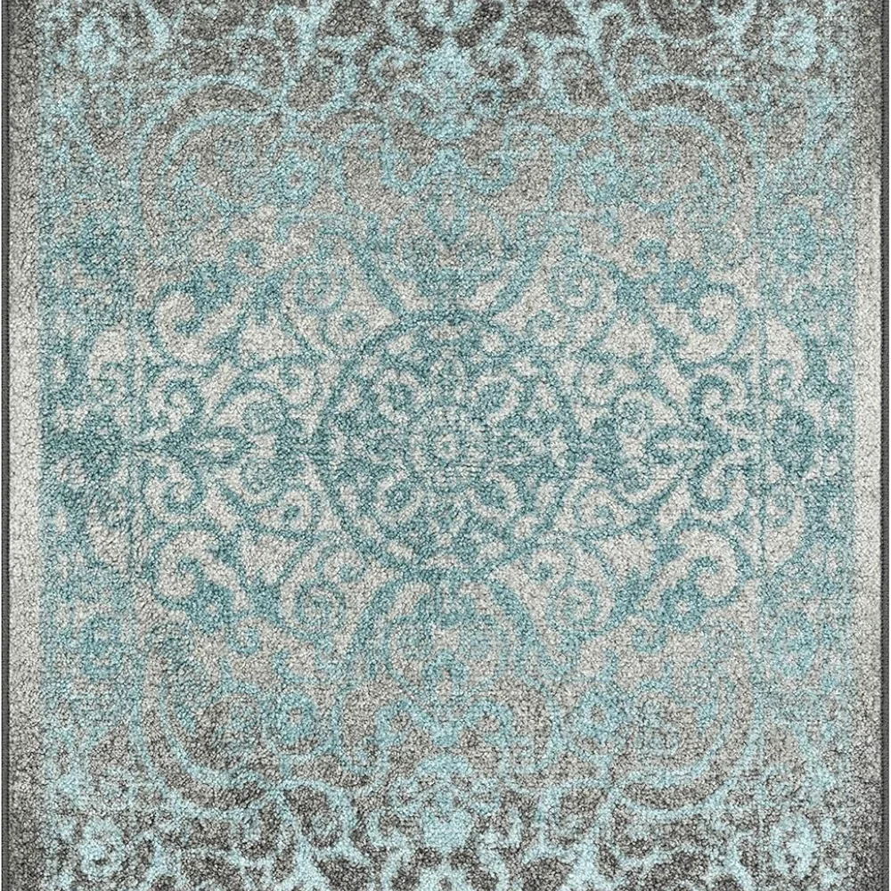 Pelham Vintage Medallion Accent Rug, 1'8" x 2'10", Grey