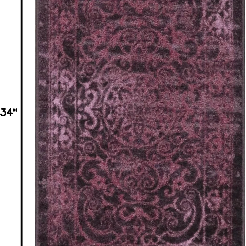 Pelham Vintage Medallion Accent Rug, 1'8" x 2'10", Wineberry, view 3