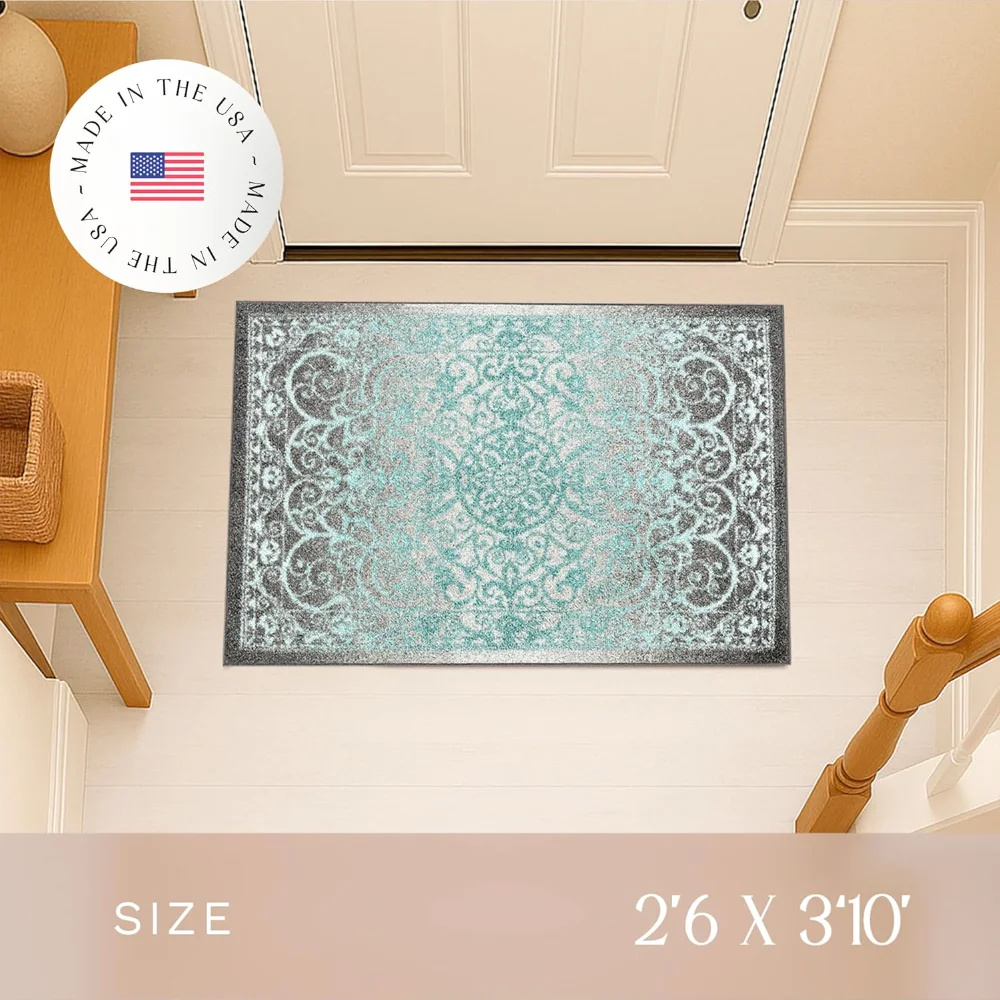 Pelham Vintage Medallion Accent Rug, 2'6" x 3'10", Grey, view 3