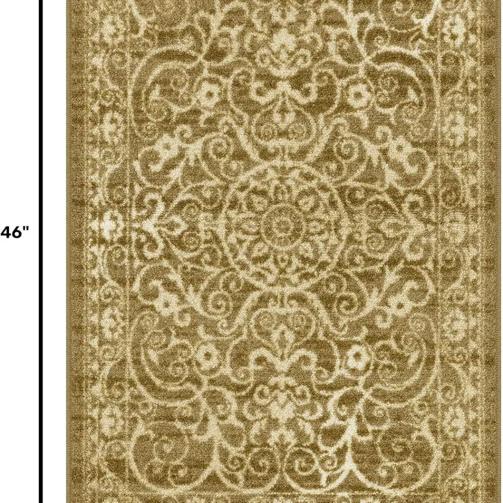 Pelham Vintage Medallion Accent Rug, 2'6" x 3'10", Khaki, view 3