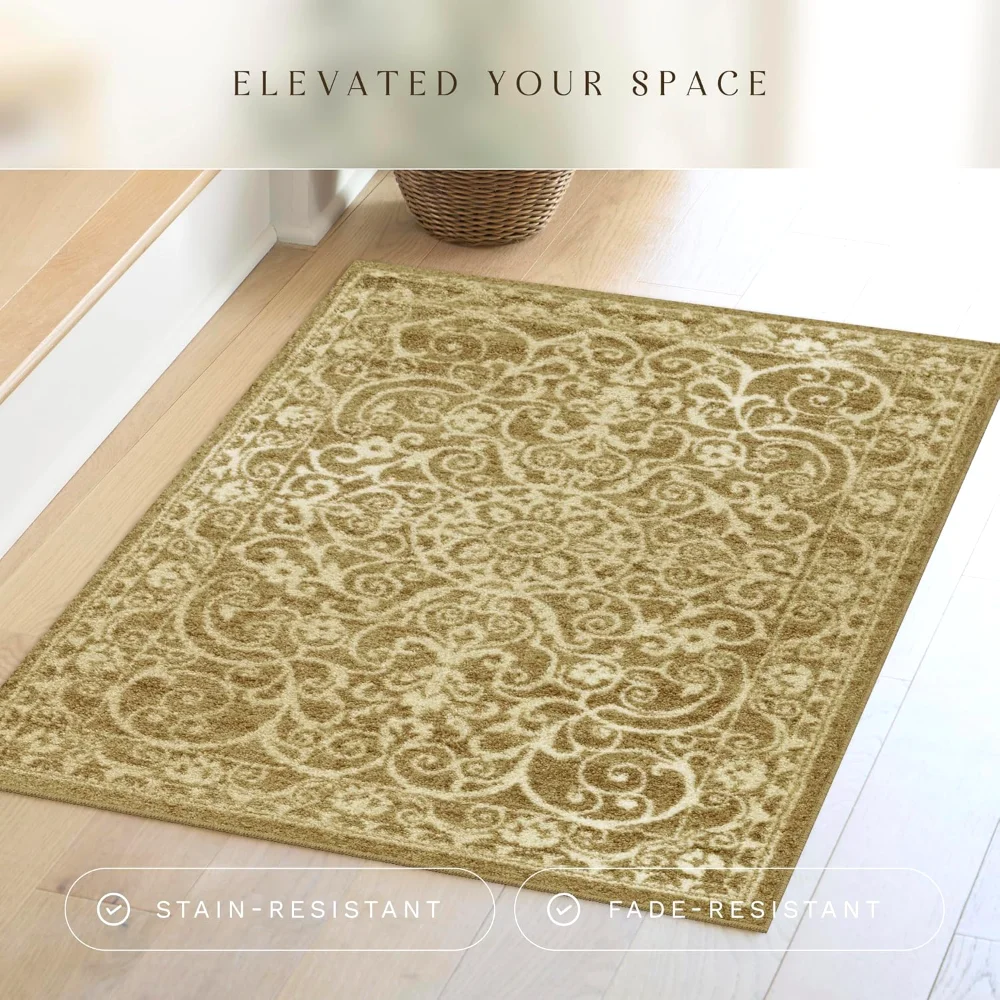 Pelham Vintage Medallion Accent Rug, 2'6" x 3'10", Khaki, view 5