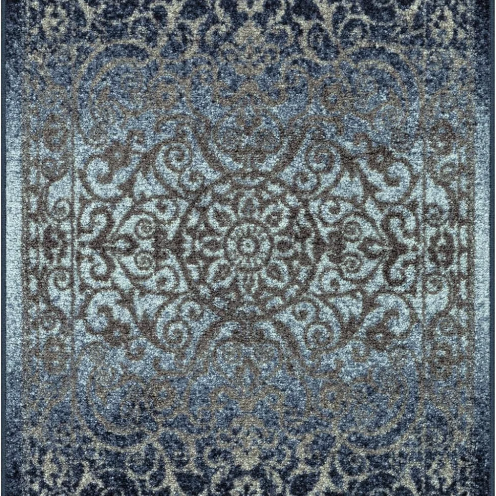 Pelham Vintage Medallion Pet Mat, 3'4" x 5', Navy