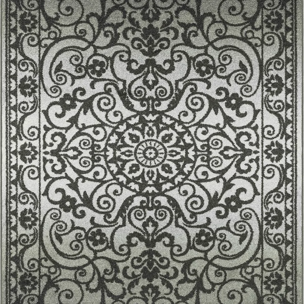 Pelham Vintage Medallion Pet Mat, 4'9" x 7', Grey