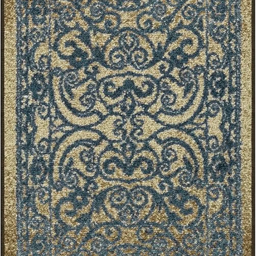 Pelham Vintage Medallion Runner, 1'8" x 5', Blue