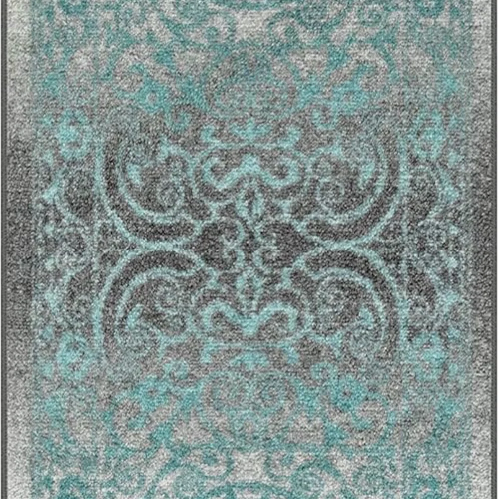 Pelham Vintage Medallion Runner, 1'8" x 5', Grey