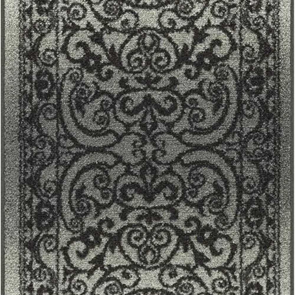 Pelham Vintage Medallion Runner, 1'8" x 5', Grey