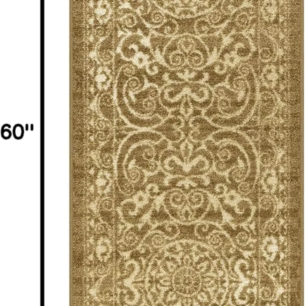 Pelham Vintage Medallion Runner, 1'8" x 5', Khaki, view 2