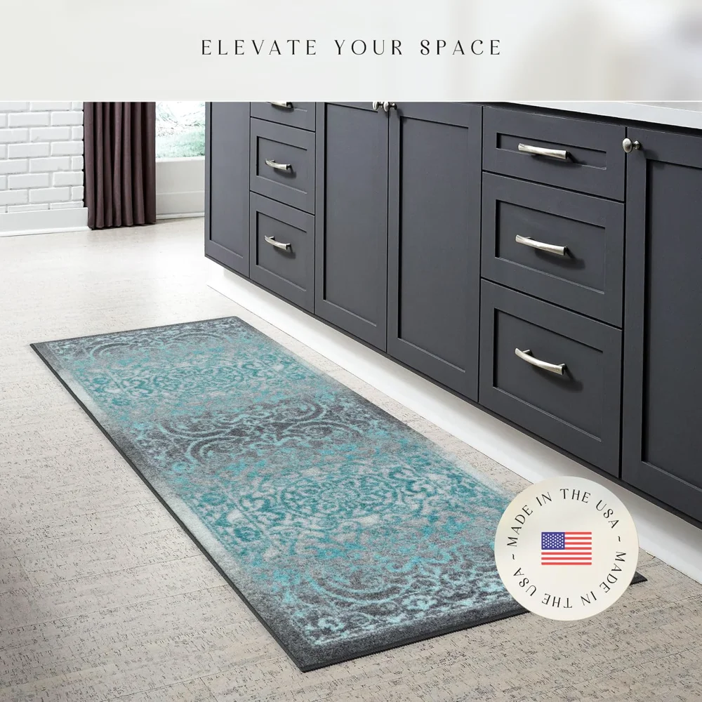Pelham Vintage Medallion Runner, 2' x 6', Grey, view 2