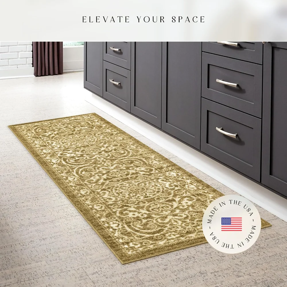 Pelham Vintage Medallion Runner, 2' x 6', Khaki, view 2